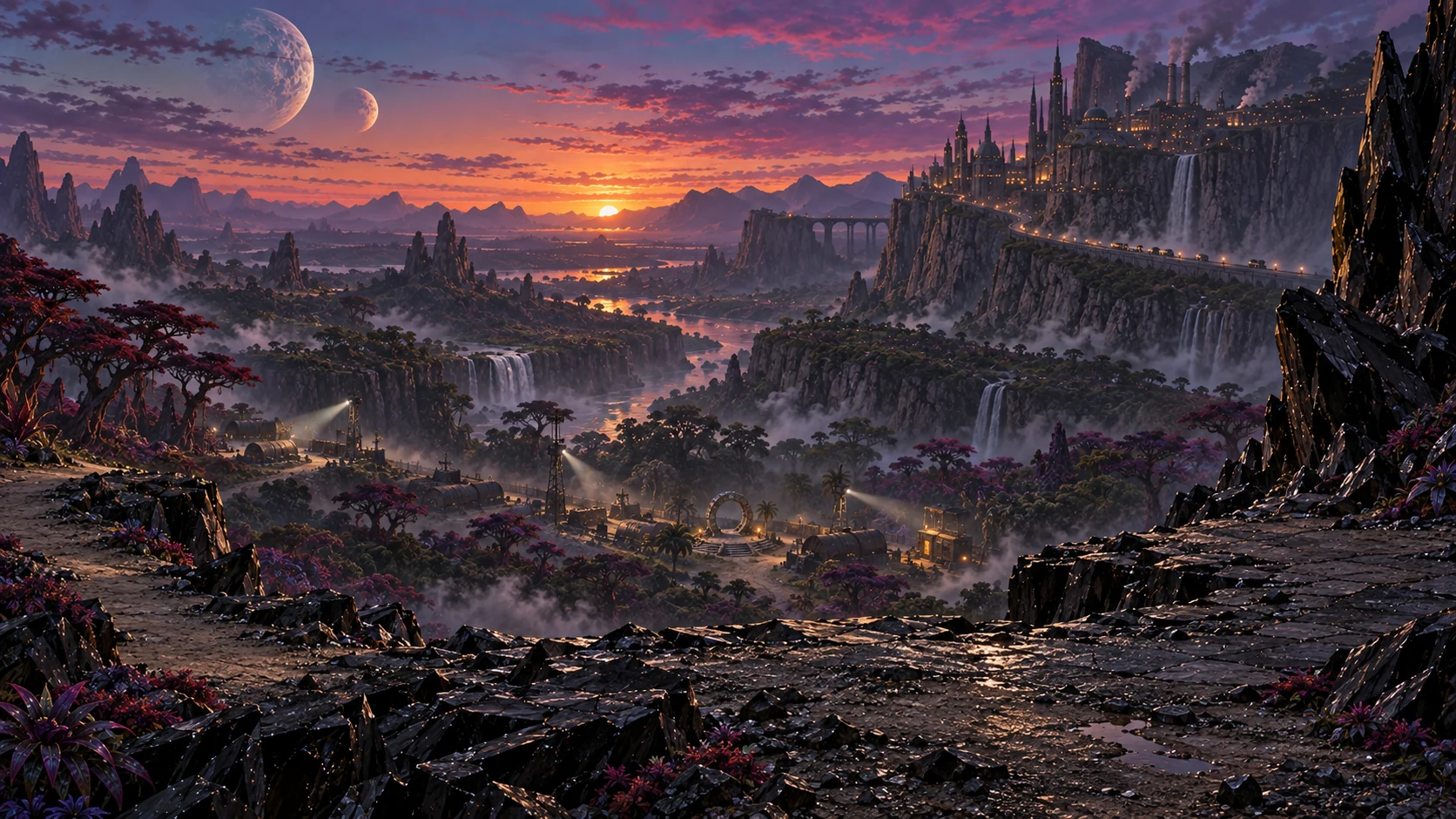 Sunset across Portal Valley as seen from the Chapter 9 overlook